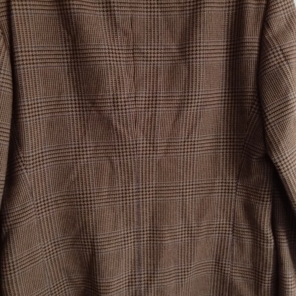 Mens Brown‎ Plaid Blazer Jacket Made in Italy